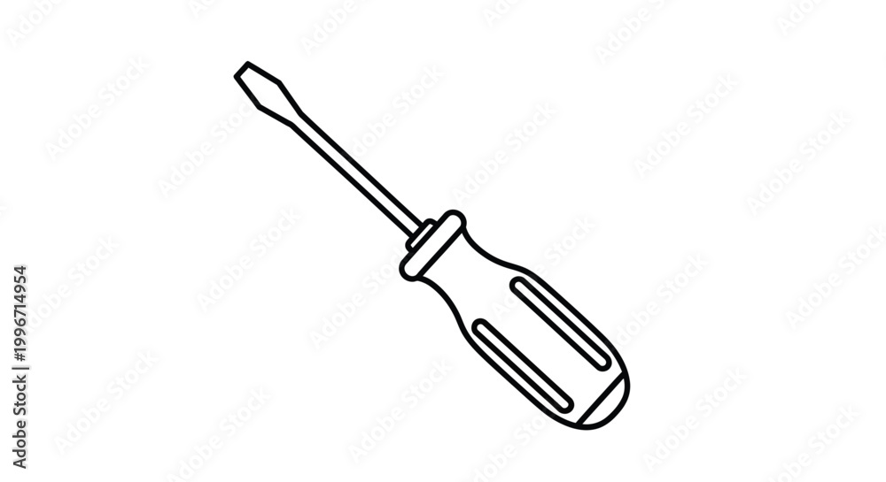 Fototapeta premium screwdriver silhouette on transparent background high quality professional