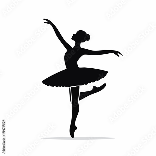 Silhouette of a Ballerina Dancing