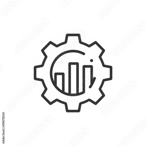 Data Gears of Progress: A visual representation showcasing the seamless integration of data analysis within the intricate mechanics of progress, conveying concepts of efficiency, optimization.
