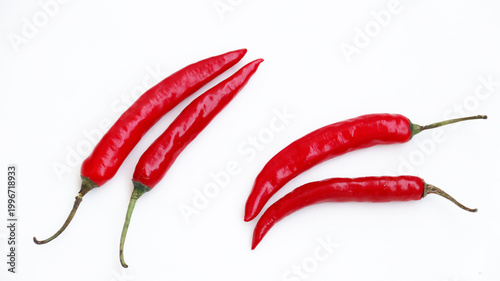 red hot chili pepper isolated on white