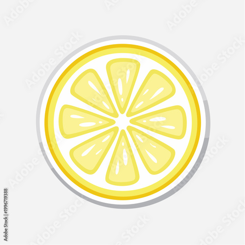 Stylized Lemon Slice Icon
