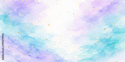 Artistic abstract colorful watercolor background with vibrant paint splashes and ink textures on paper featuring a rainbow brush pattern and grunge splatter design