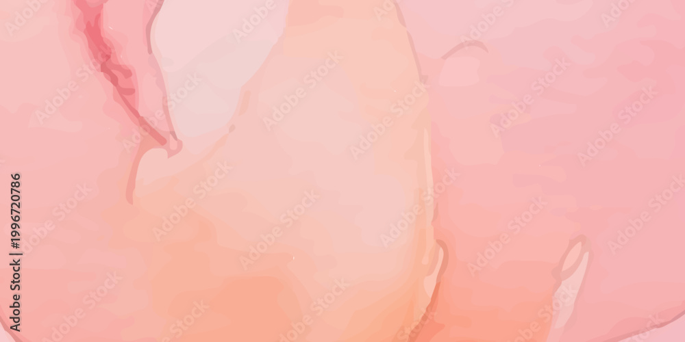 Fototapeta premium An abstract closeup of fresh raw meat texture featuring pink liquid bubbles and macro details of sliced pork ham fat