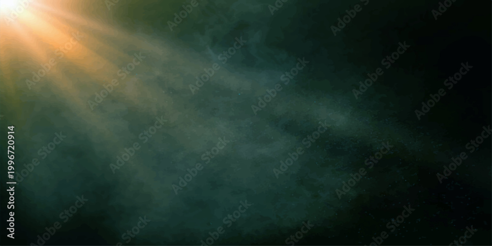 Obraz premium Dramatic blue sky with clouds and bright sun peeks through dark storm smoke and misty fog to create a natural texture backdrop