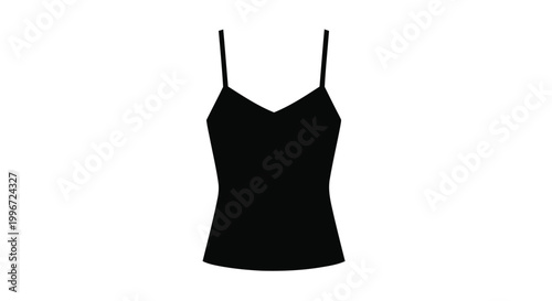 Women's clothing, black camisole, fashion illustration, lingerie, female top