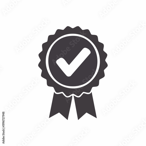 Quality Seal with Check Mark Icon