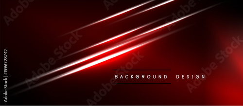 Tableau sur toile Dark red background features bright linear light streaks