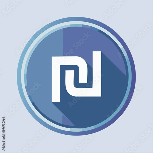 Israeli New Shekel Currency Symbol Icon