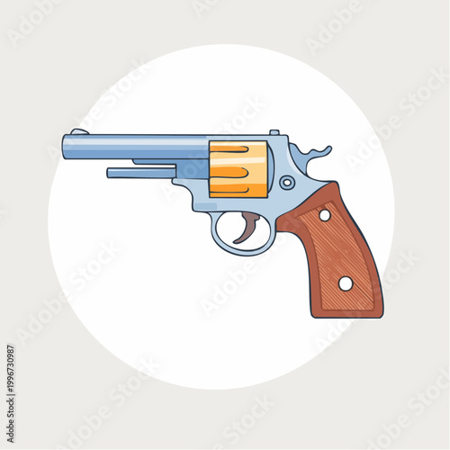 Illustration of a Revolver Handgun