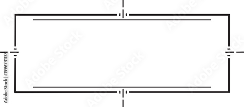 Simple rectangle shape with lines.