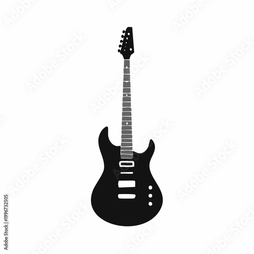 Black Electric Guitar Silhouette