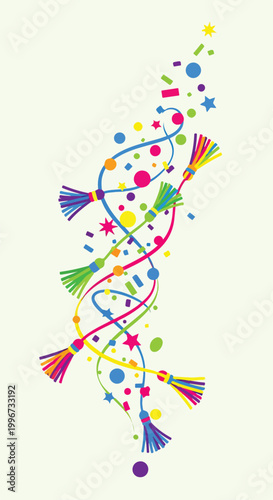 Colorful swirling lines and shapes