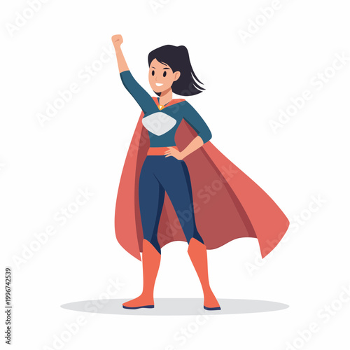 Woman Superhero Posing Confidently