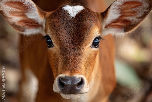 Close-up of a young cow 
