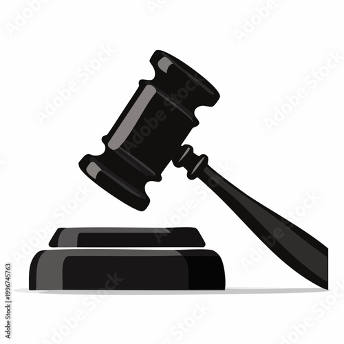 Black Gavel and Sounding Block