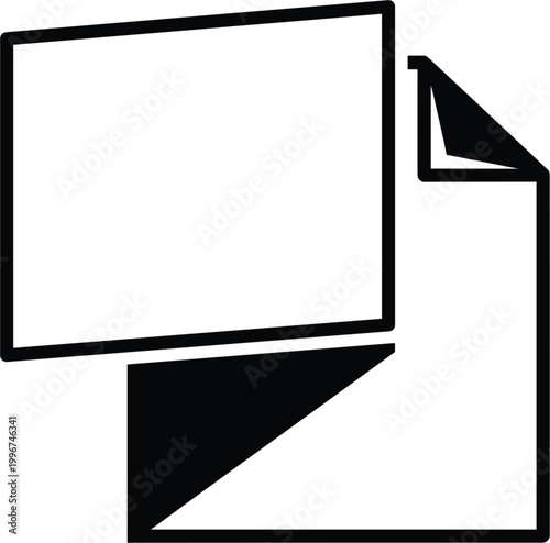Minimalist Paper Document and File Folder Icon Set for Office Management, Digital Storage, Data Archive, Business Correspondence, and Document Organization Symbols
