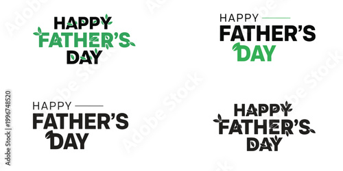 Creative playful Happy Fathers Day lettering celebrating joyful laughter and loving memories with dad