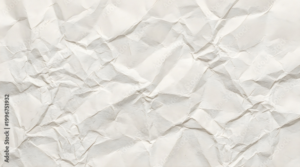 Fototapeta premium Crumpled white paper texture