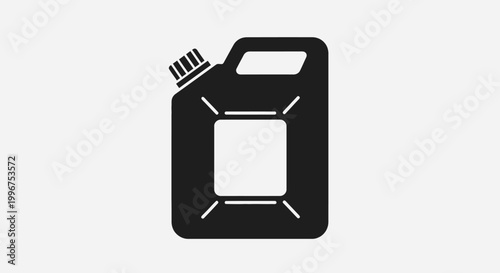 A minimalist flat vector illustration of a plastic jerry can container.