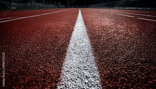 Close-up view of a white painted boundary line on a vibrant green grass sports field