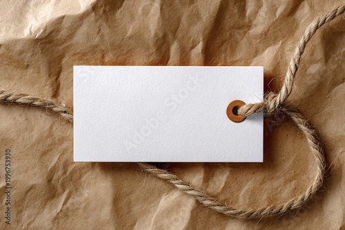 Blank kraft paper tag