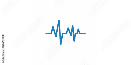 An ekg electrocardiogram line showing a medical pulse heartbeat wave on a hospital monitor and a cardiogram graph illustration on a white background