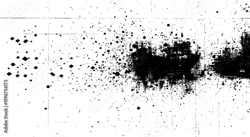 Foto Grunge dust overlay, scattered speckle particles and dirty xerox noise