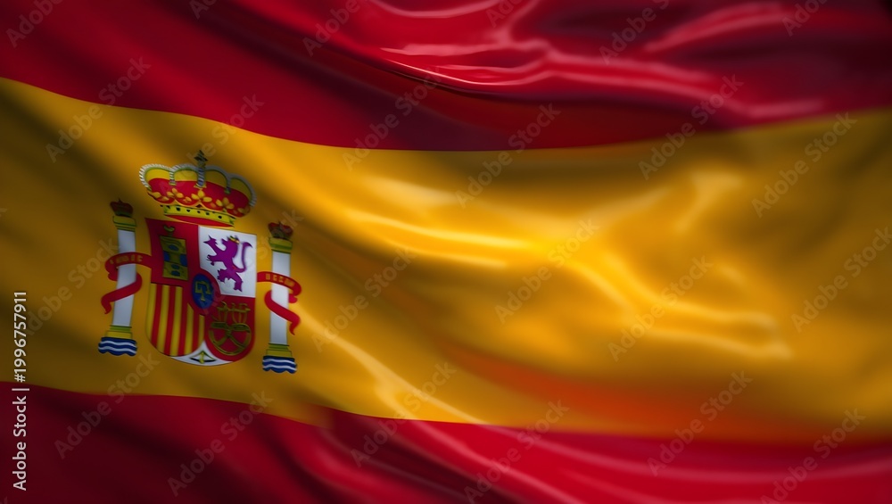 Fototapeta premium Spanish flag ripples