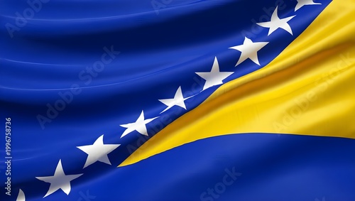 Bosnia Herzegovina flag ripples
