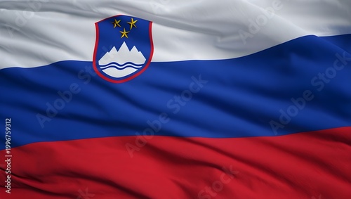 Slovenian flag ripples