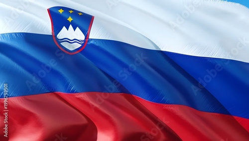 Slovenian flag ripples