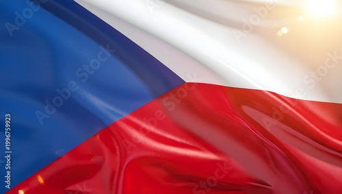 Czech flag ripples