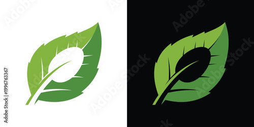 logo for healthy food. combination of spoon and leaf design inspiration