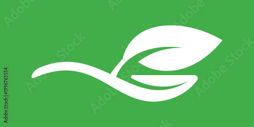 healthy food logo design with spoon and leaf