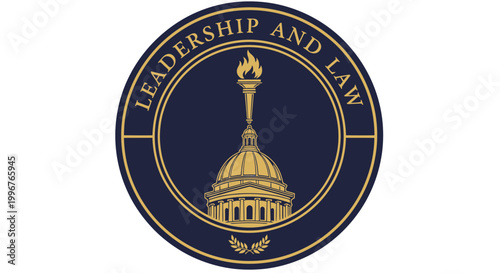 Leadership and Law Logo with Capitol Building and Torch.