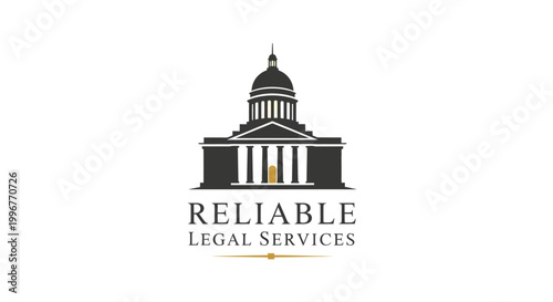 Reliable Legal Services Logo Featuring a Government Building.
