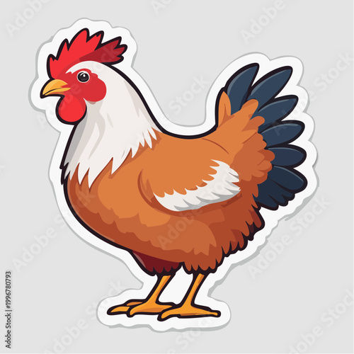Cartoon Rooster Illustration