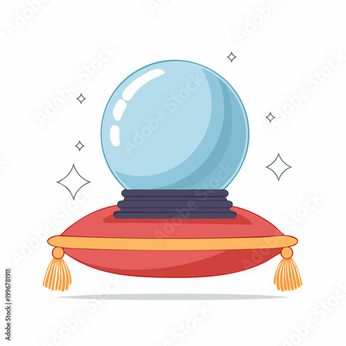 Crystal Ball on a Decorative Pillow