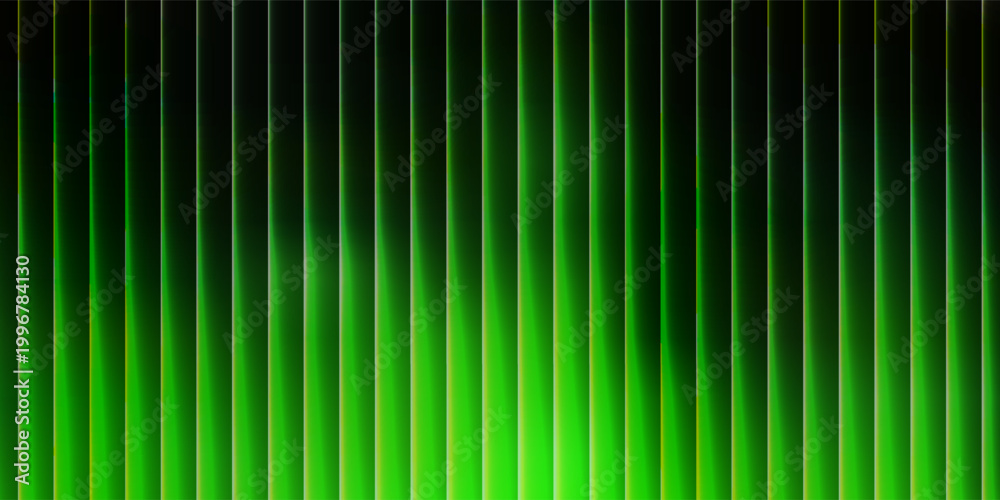 Fototapeta premium Abstract vertical green lines with light and shadow effect