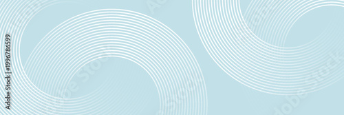 Modern abstract background. Shiny white gradient circle lines. Minimal geometric pattern. Simple graphic element. Futuristic concept. Suit for cover, poster, banner, brochure, flyer, header, website