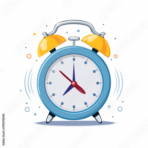 Cartoon Alarm Clock Ringing