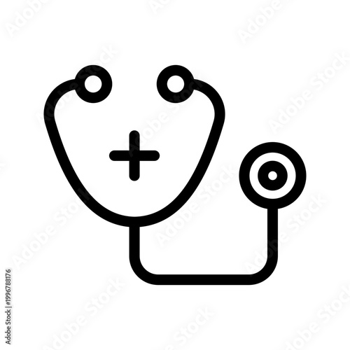 Advanced Stethoscope icon pack for medical diagnosis, patient checkup and healthcare examination