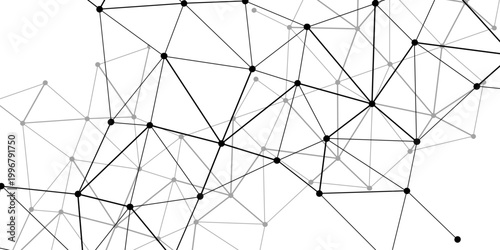 Vector Intricate network of interconnected nodes and lines, illustrating complex connectivity in a dynamic, abstract visual representation.