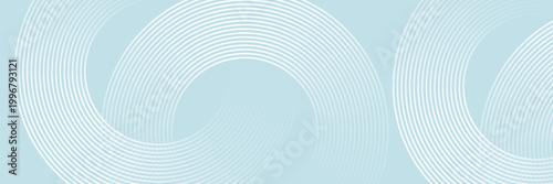 Modern abstract background. Shiny white gradient circle lines. Minimal geometric pattern. Simple graphic element. Futuristic concept. Suit for cover, poster, banner, brochure, flyer, header, website