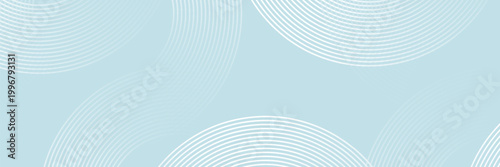 Modern abstract background. Shiny white gradient circle lines. Minimal geometric pattern. Simple graphic element. Futuristic concept. Suit for cover, poster, banner, brochure, flyer, header, website