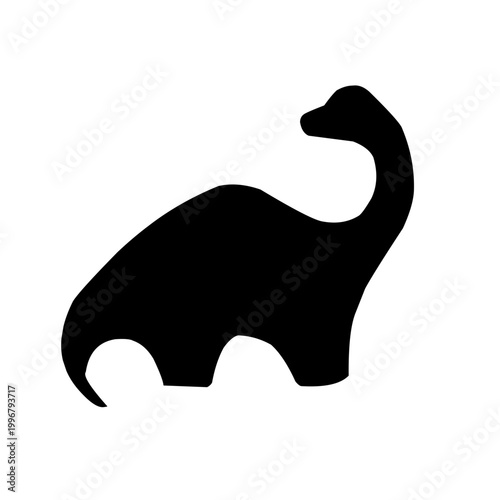 Black Silhouette Dinosaurus