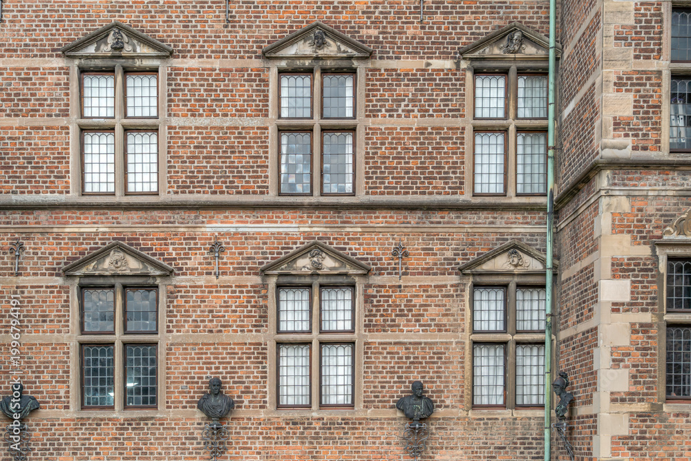 Naklejka premium Renaissance Facade of Rosenborg Castle (Rosenborg Slot), Copenhagen, Denmark