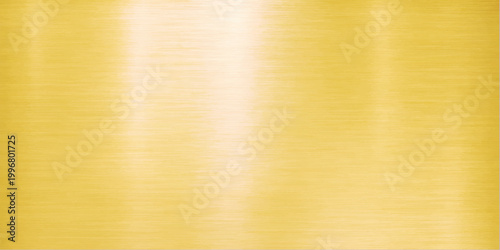 Brushed metallic gold plate with a textured abstract pattern on a blank steel surface creates a modern frame design for a luxury material wallpaper backdrop