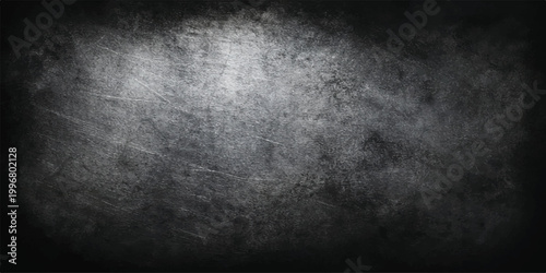 Dark gritty metal texture with distressed surface and vignette lighting background distressed scratched industrial weathered metallic abstract vignette charcoal material backdrop dramatic