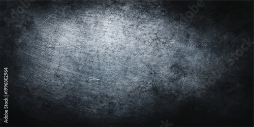 Dark grungy scratched metal texture background with central spotlight effect and high contrast shadows for industrial design and product mockups background scratched industrial spotlight concrete